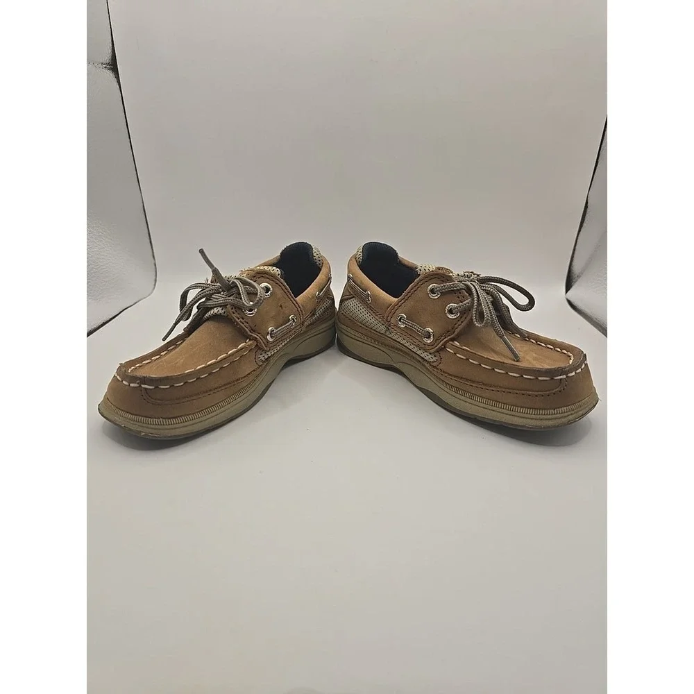 SPERRY KIDS TOP SIDER Child Sz‎ 9.5M Casual Brown Leather